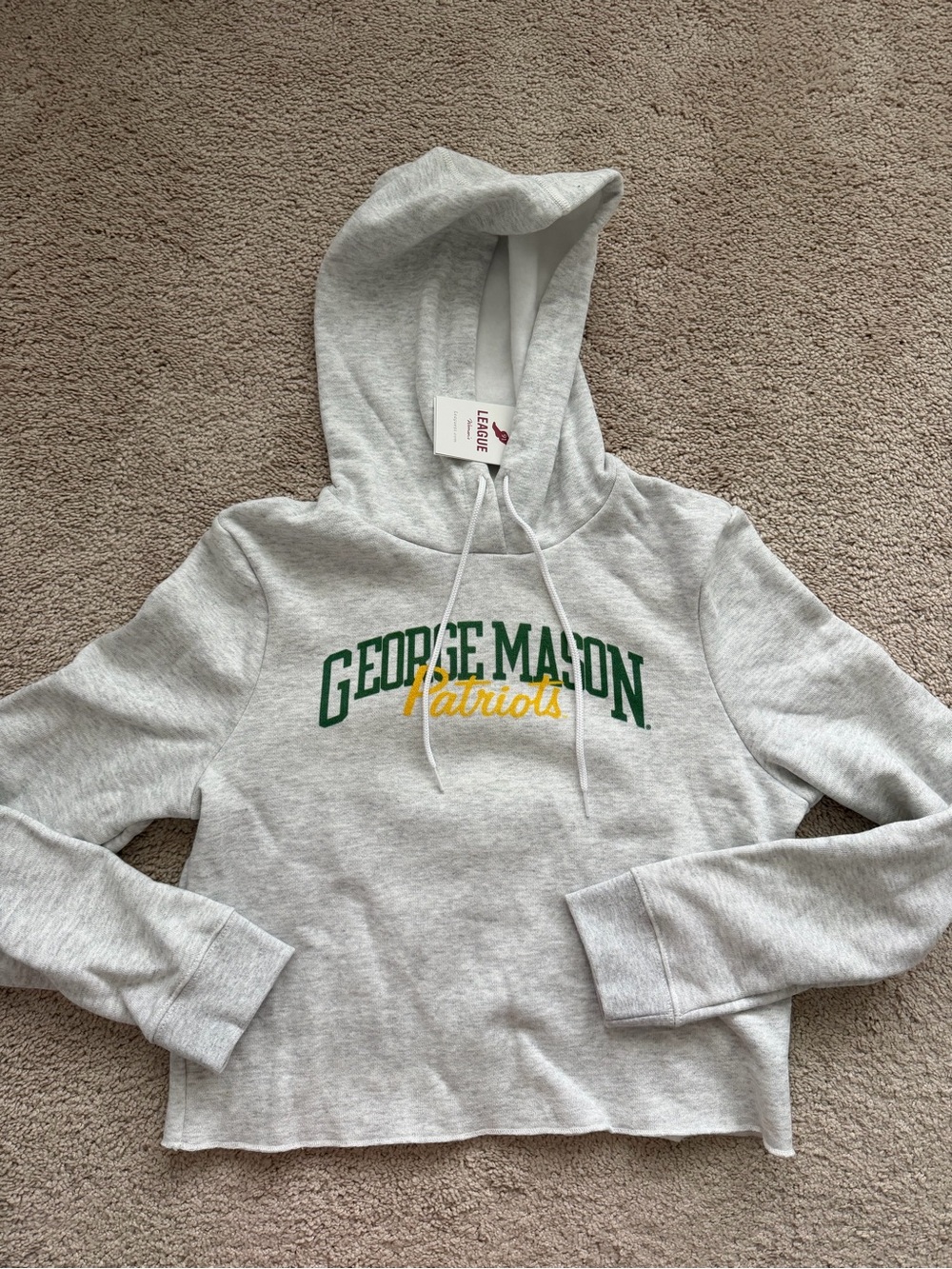 George Mason Patriots Light Gray Hooded Sweatshirt